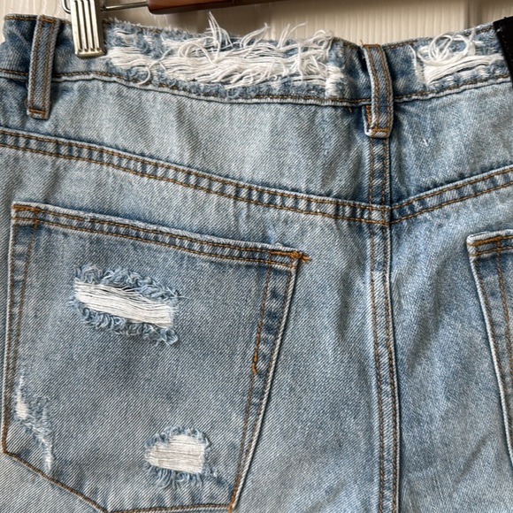 NWT Free People x One Teaspoon Jacksons MW short distressed frayed Ocean size 31 - Picture 8 of 12